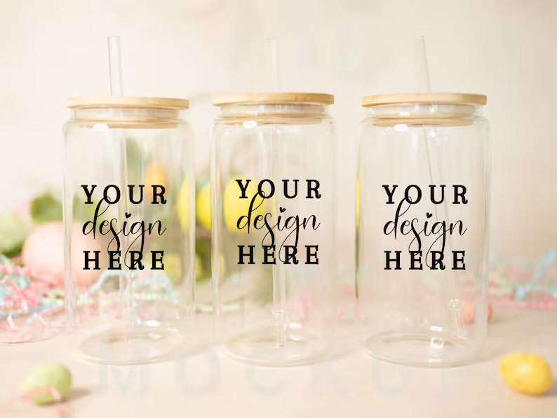 16oz Clear Glass Can