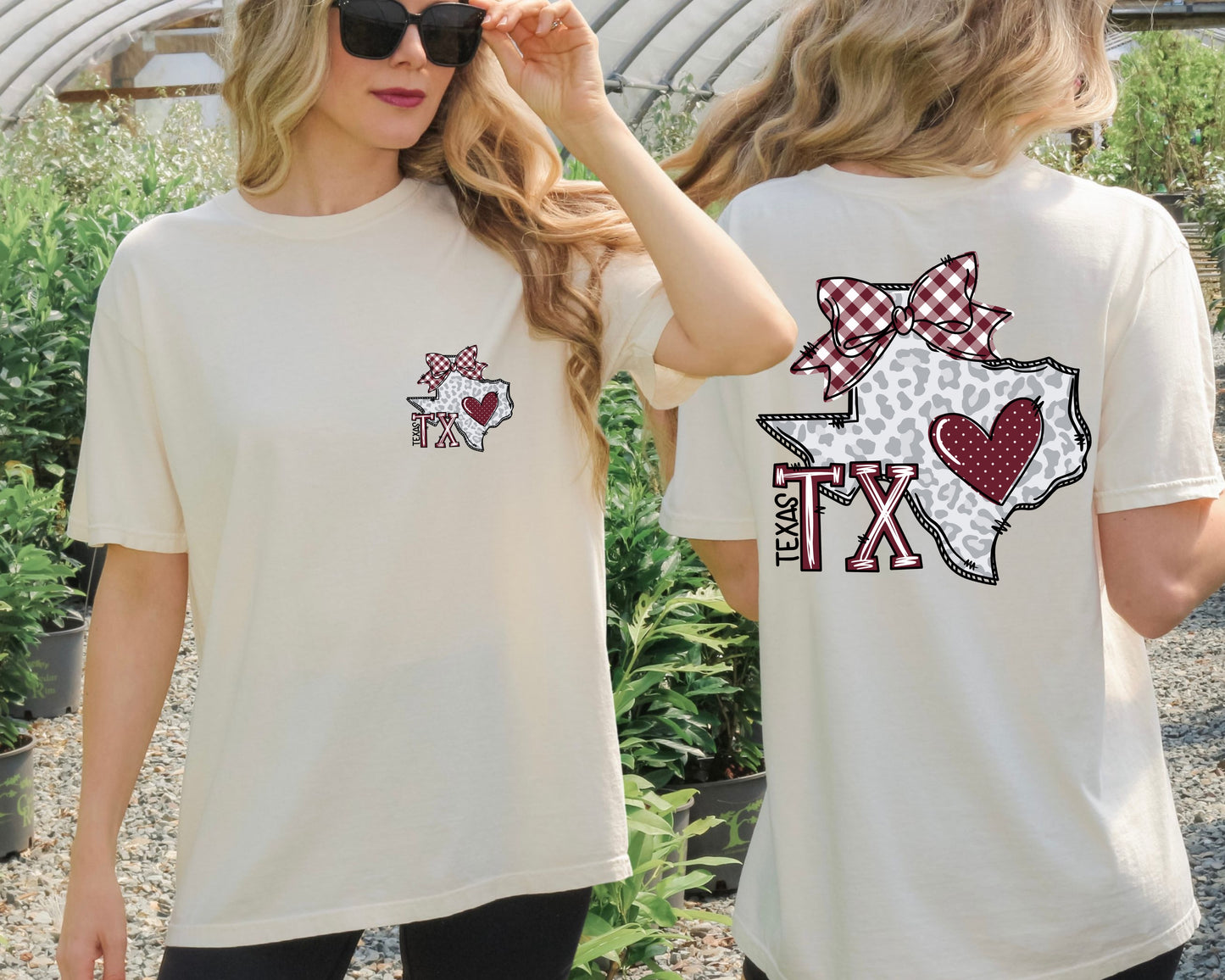 Maroon TX pocket Tee