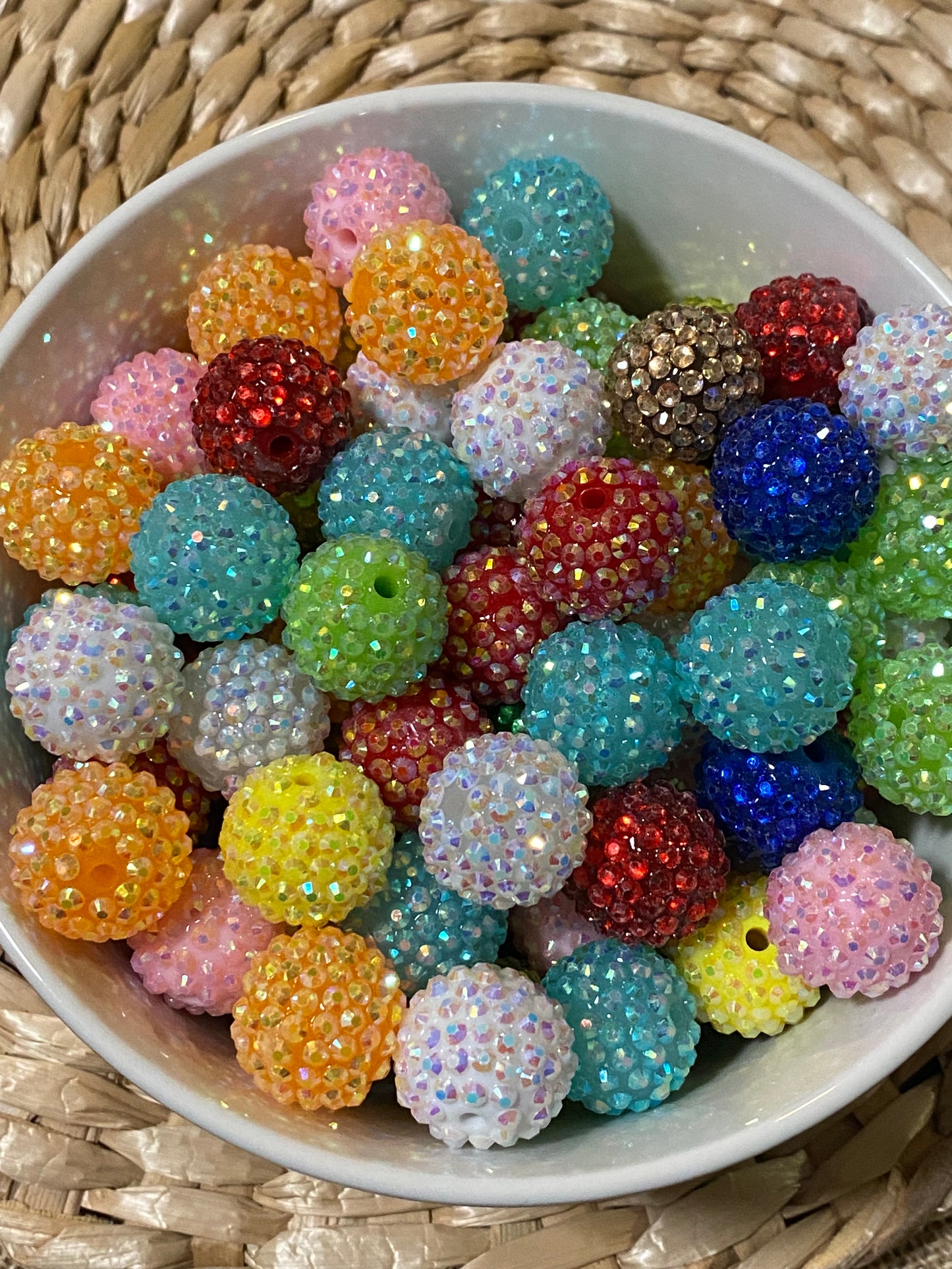 20mm  Assorted Rhinestone  Beads