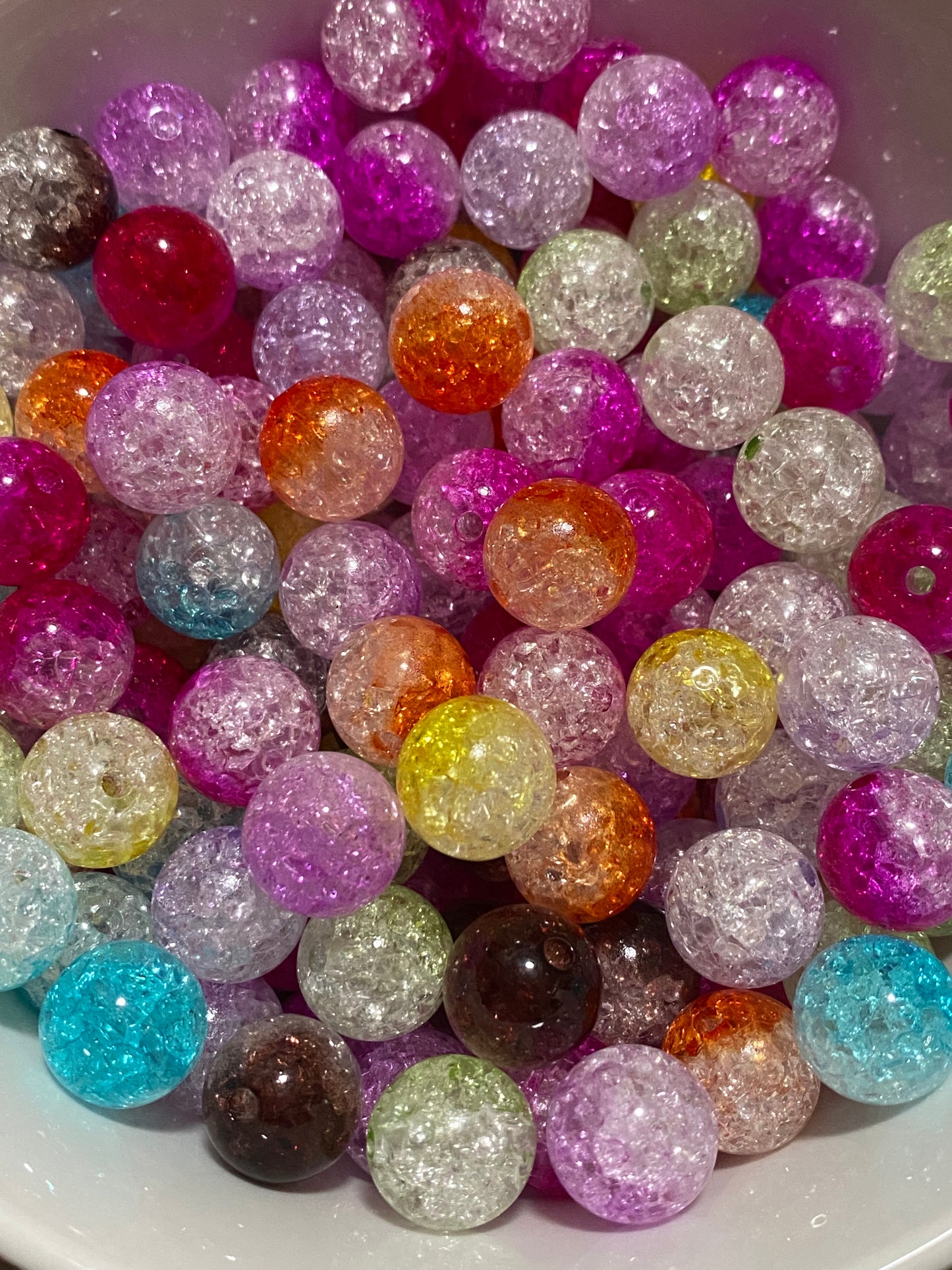 14mm Crackle Beads