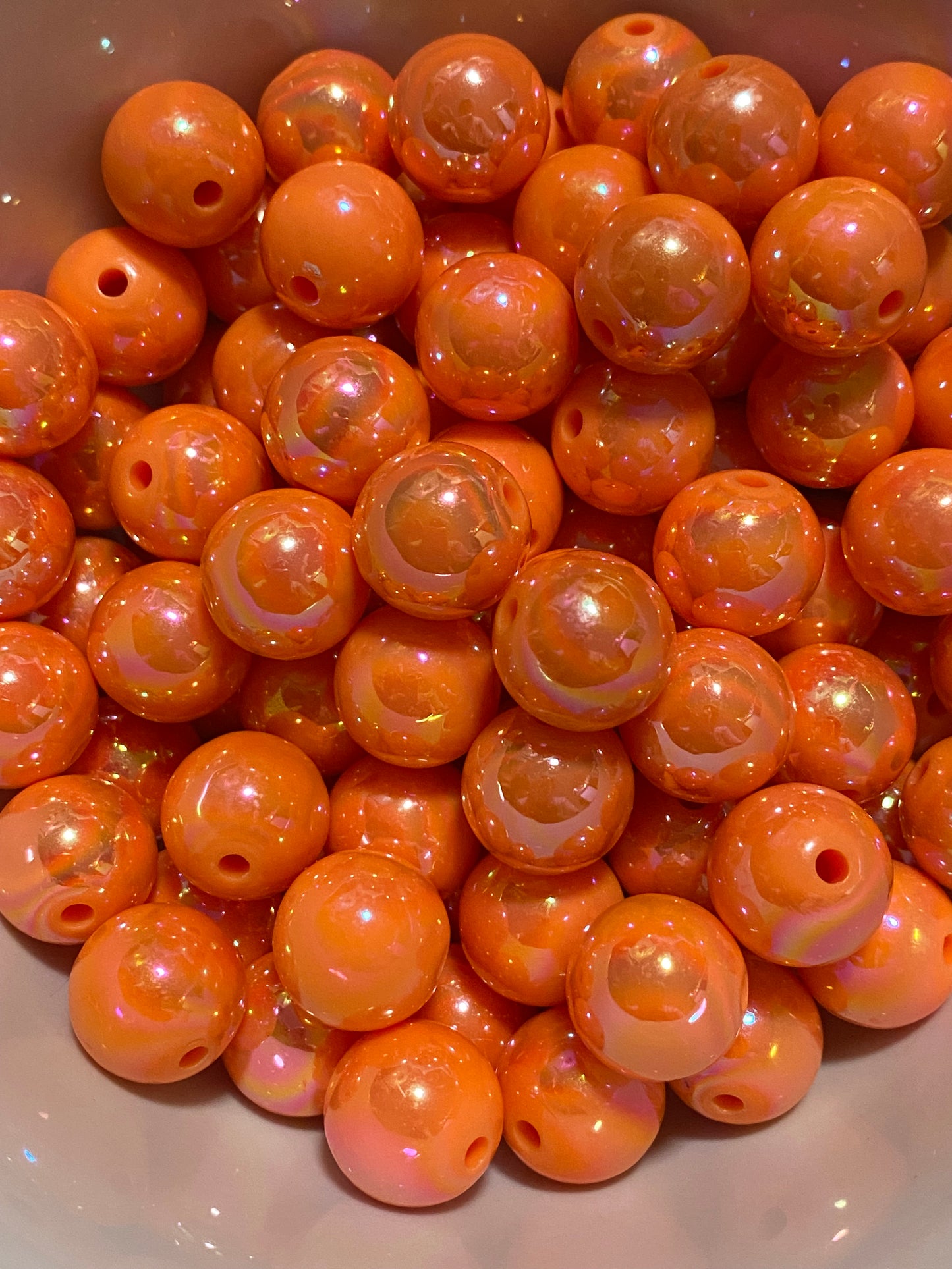16mm Iridescent Bubblegum Beads