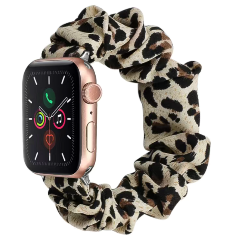 Scrunchie Leopard Watch Band